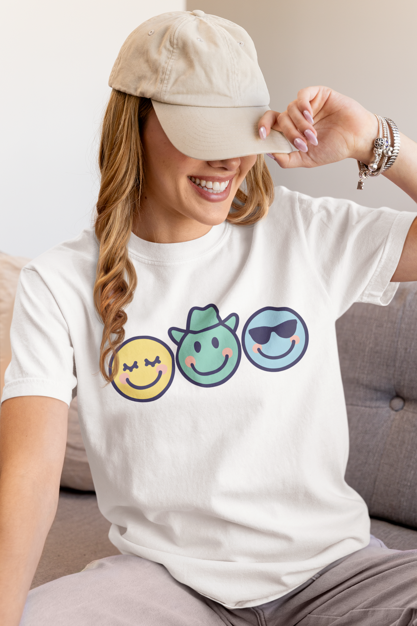 Happy Vibes Emoji T-Shirt