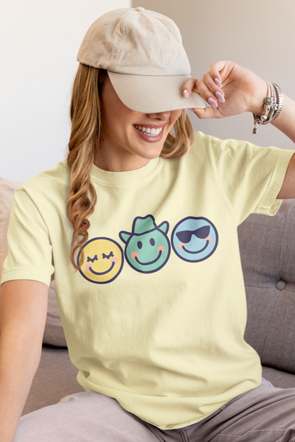Happy Vibes Emoji T-Shirt