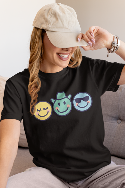 Happy Vibes Emoji T-Shirt