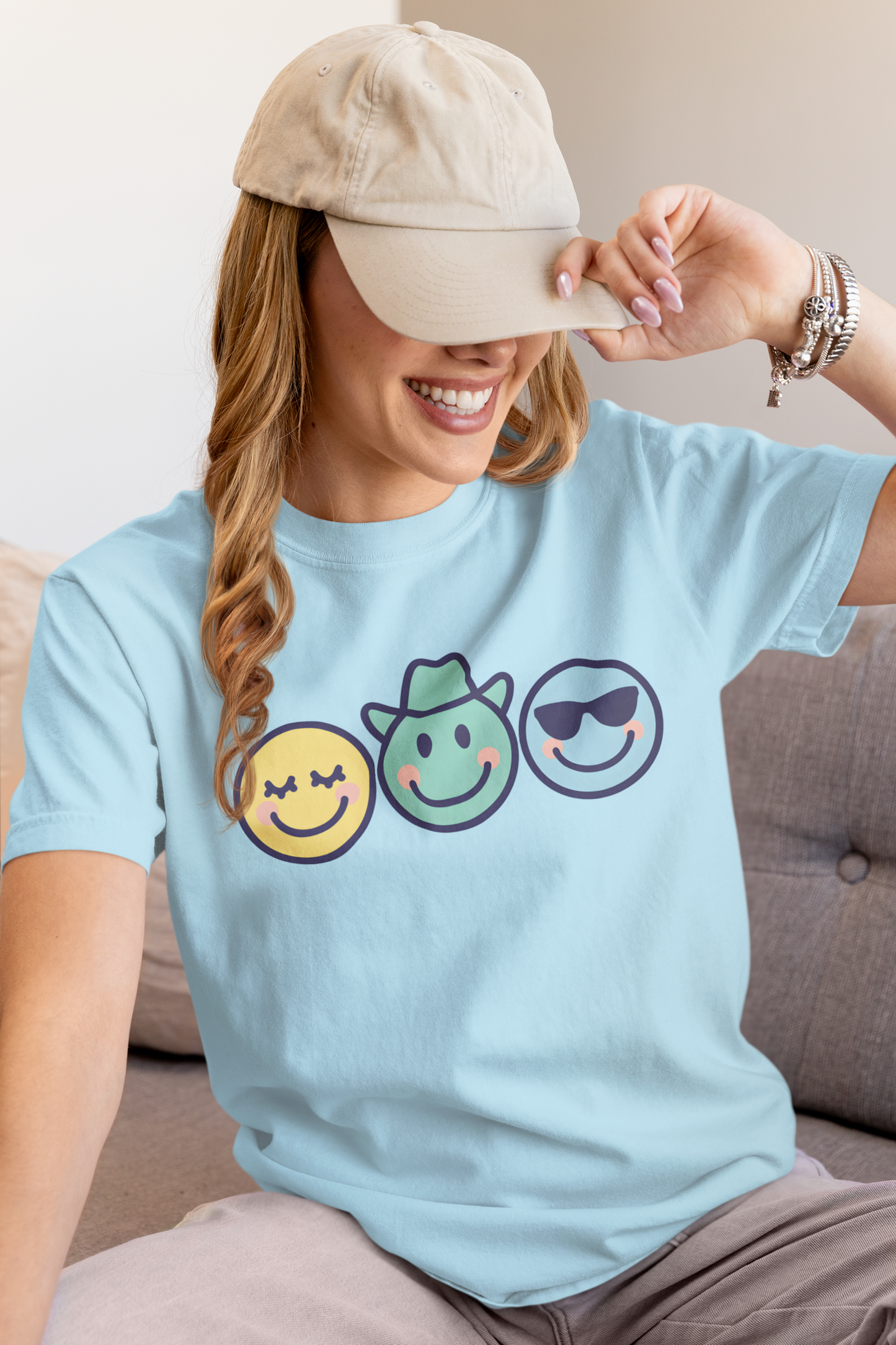Happy Vibes Emoji T-Shirt