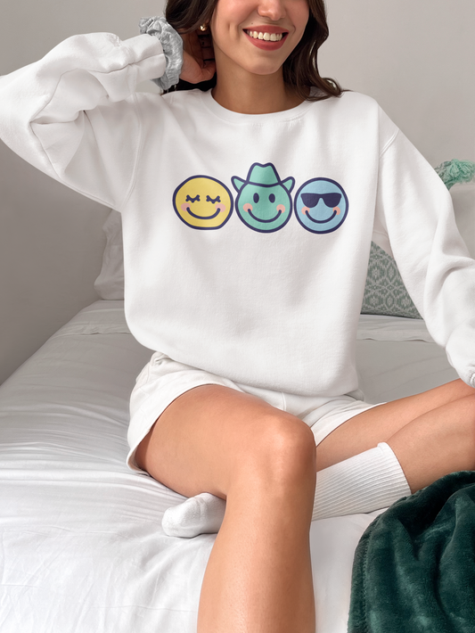 Cheerful Smiley Face Sweatshirt