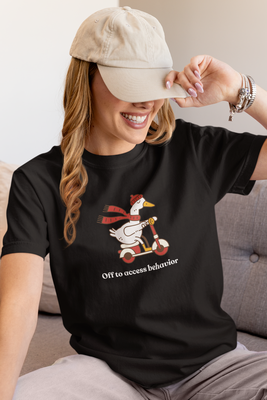 Funny Duck T-Shirt, 'Off to Awesome Behavior' Tee