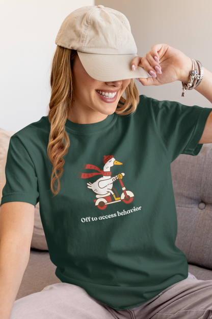 Funny Duck T-Shirt, 'Off to Awesome Behavior' Tee