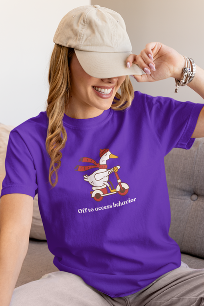 Funny Duck T-Shirt, 'Off to Awesome Behavior' Tee