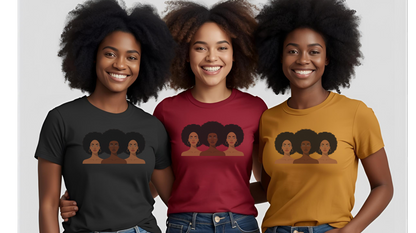 T-shirt « Empowering Sisterhood » - Jersey unisexe à manches courtes, T-shirt Black Girl Magic, T-shirt Afro Art, Cadeau pour elle