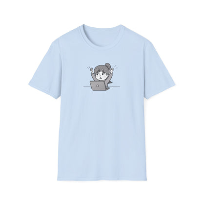 Cheerful Laptop Enthusiast T-Shirt