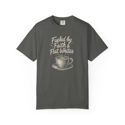 Coffee Lovers Unisex T-Shirt - Fueled by Faith & Flat Whites