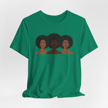 T-shirt « Empowering Sisterhood » - Jersey unisexe à manches courtes, T-shirt Black Girl Magic, T-shirt Afro Art, Cadeau pour elle