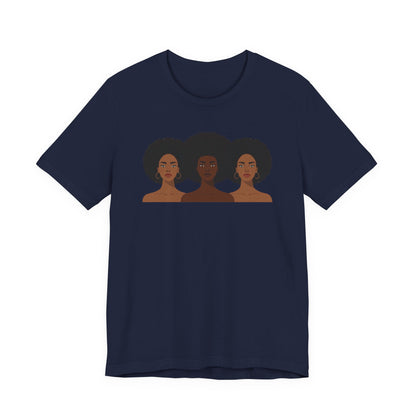 T-shirt « Empowering Sisterhood » - Jersey unisexe à manches courtes, T-shirt Black Girl Magic, T-shirt Afro Art, Cadeau pour elle
