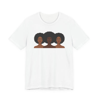 T-shirt « Empowering Sisterhood » - Jersey unisexe à manches courtes, T-shirt Black Girl Magic, T-shirt Afro Art, Cadeau pour elle
