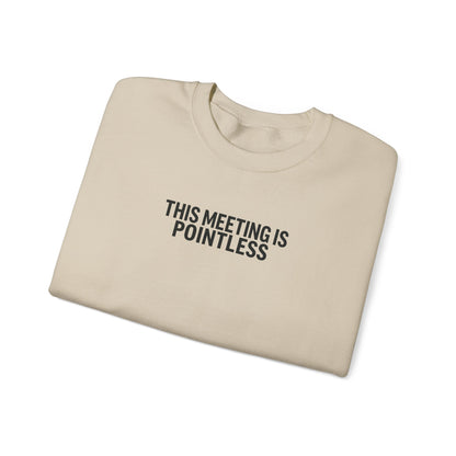 Funny Crewneck Sweatshirt - This Meeting Is Pointless