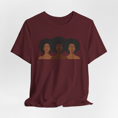 T-shirt « Empowering Sisterhood » - Jersey unisexe à manches courtes, T-shirt Black Girl Magic, T-shirt Afro Art, Cadeau pour elle
