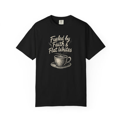 Coffee Lovers Unisex T-Shirt - Fueled by Faith & Flat Whites