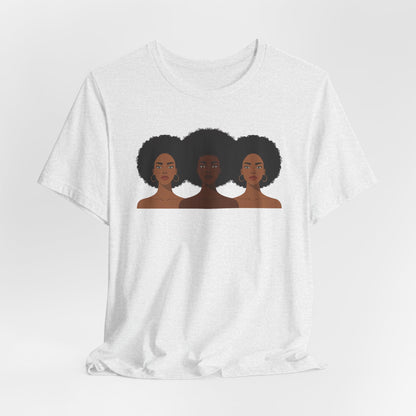 T-shirt « Empowering Sisterhood » - Jersey unisexe à manches courtes, T-shirt Black Girl Magic, T-shirt Afro Art, Cadeau pour elle