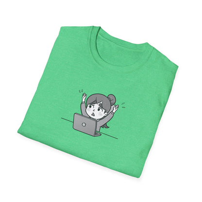 Cheerful Laptop Enthusiast T-Shirt