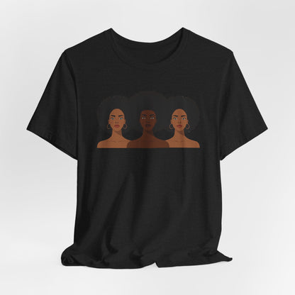 T-shirt « Empowering Sisterhood » - Jersey unisexe à manches courtes, T-shirt Black Girl Magic, T-shirt Afro Art, Cadeau pour elle