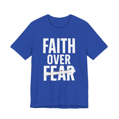 T-shirt inspirant « La foi avant la peur », motivant, unisexe, décontracté, confortable au quotidien, cadeau idéal pour encourager