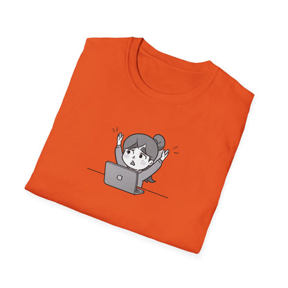Cheerful Laptop Enthusiast T-Shirt