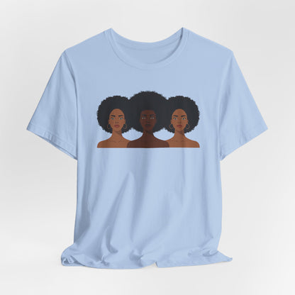 T-shirt « Empowering Sisterhood » - Jersey unisexe à manches courtes, T-shirt Black Girl Magic, T-shirt Afro Art, Cadeau pour elle