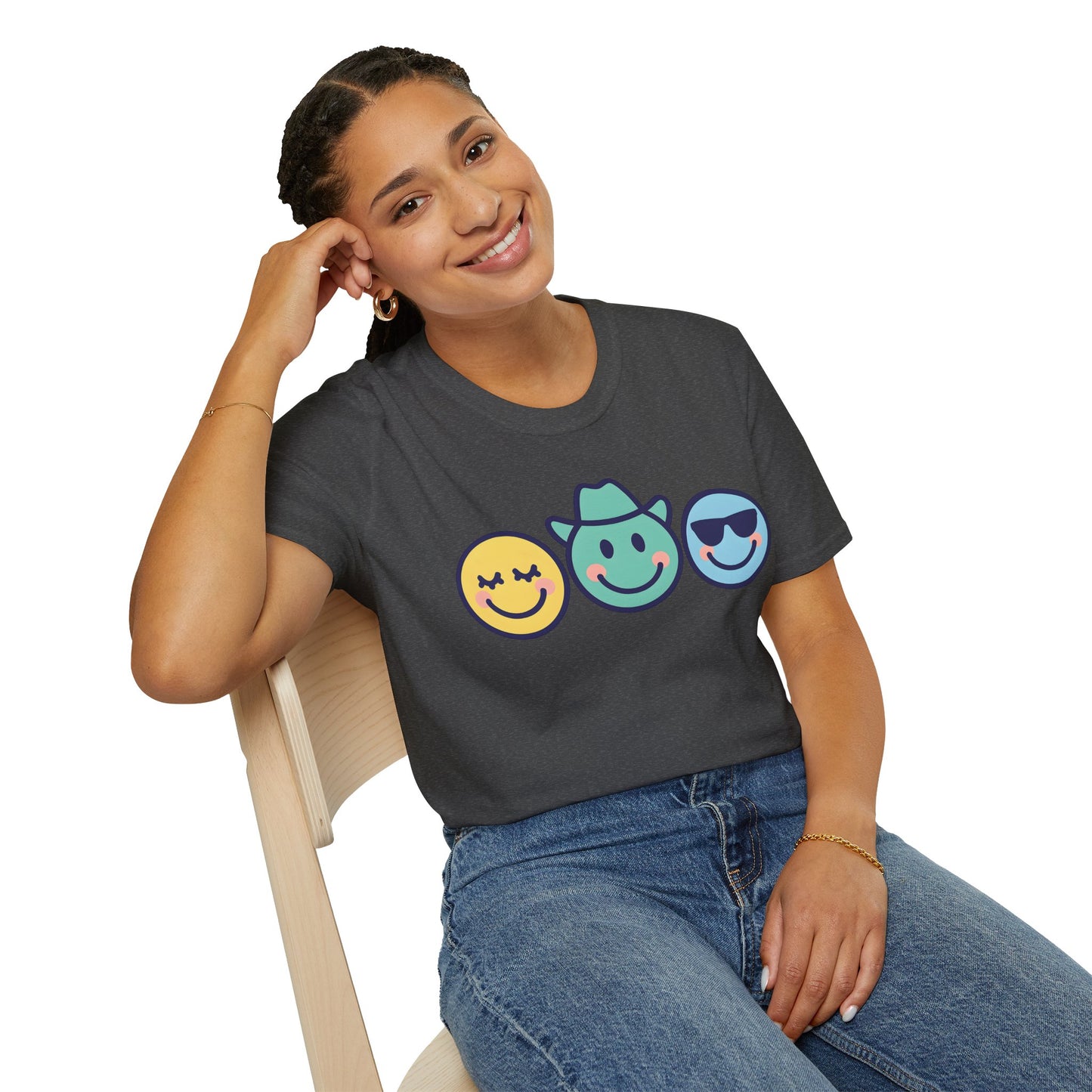 Happy Vibes Emoji T-Shirt