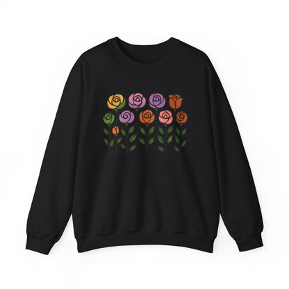 Floral Design Crewneck Sweatshirt
