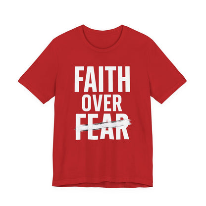 T-shirt inspirant « La foi avant la peur », motivant, unisexe, décontracté, confortable au quotidien, cadeau idéal pour encourager