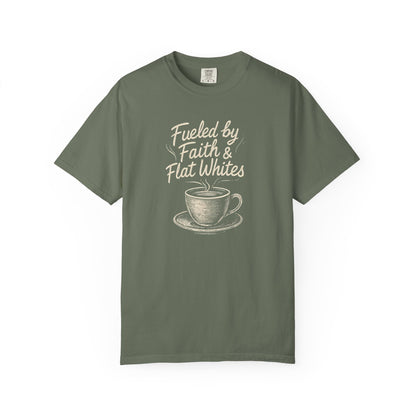 Coffee Lovers Unisex T-Shirt - Fueled by Faith & Flat Whites