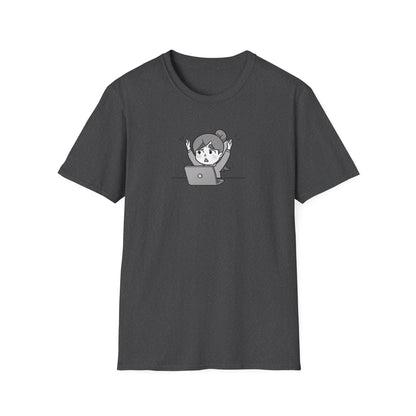 Cheerful Laptop Enthusiast T-Shirt
