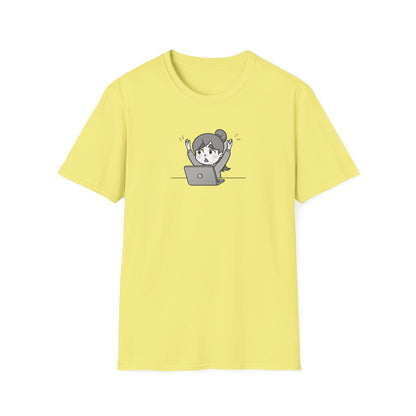 Cheerful Laptop Enthusiast T-Shirt
