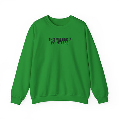Funny Crewneck Sweatshirt - This Meeting Is Pointless