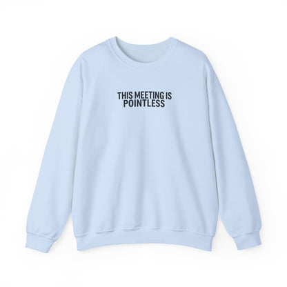 Funny Crewneck Sweatshirt - This Meeting Is Pointless