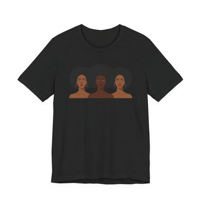 T-shirt « Empowering Sisterhood » - Jersey unisexe à manches courtes, T-shirt Black Girl Magic, T-shirt Afro Art, Cadeau pour elle