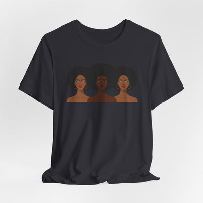 T-shirt « Empowering Sisterhood » - Jersey unisexe à manches courtes, T-shirt Black Girl Magic, T-shirt Afro Art, Cadeau pour elle