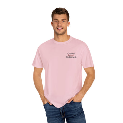 T-shirt unisexe inspiré de la foi, « Chosen Loved Redeemed », vêtement chrétien, cadeau pour croyants, vêtement confortable, mode spirituelle