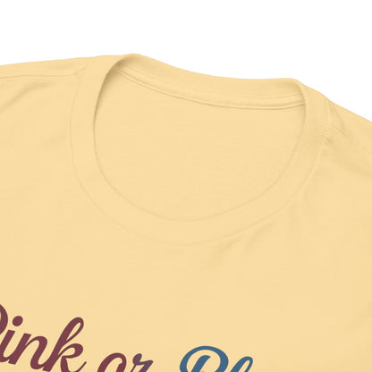 Unisex Heavy Cotton Tee - "Pink or Blue, We Love You" Gender Reveal Gift