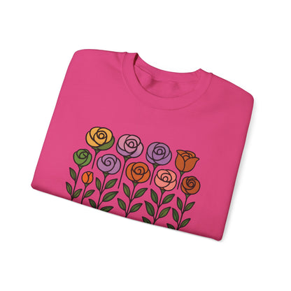 Floral Design Crewneck Sweatshirt