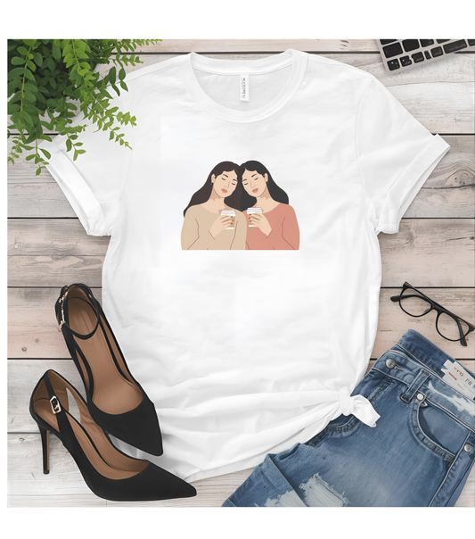 Sisterhood Graphic Tee, Cute Friendship Gift