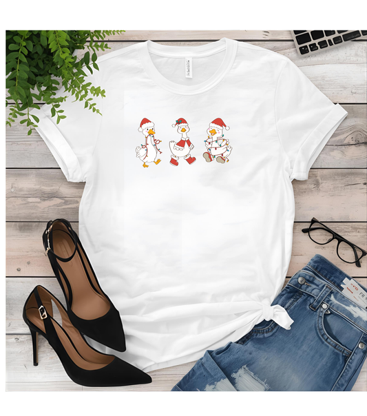 Christmas Ducks Unisex T-Shirt, Holiday Tee