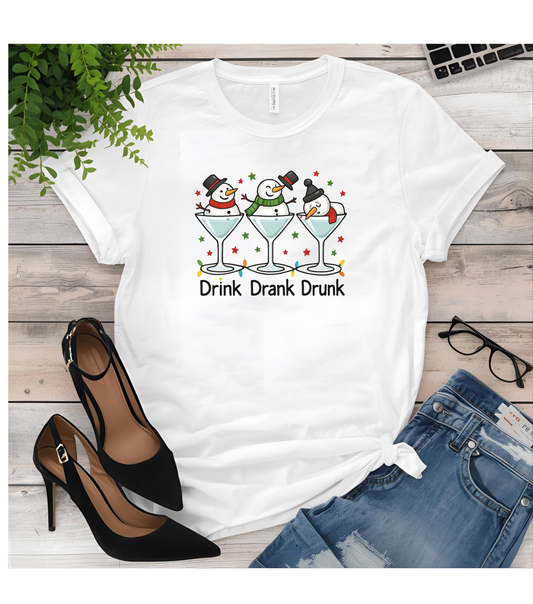 Drink Drank Drunk Holiday T-Shirt