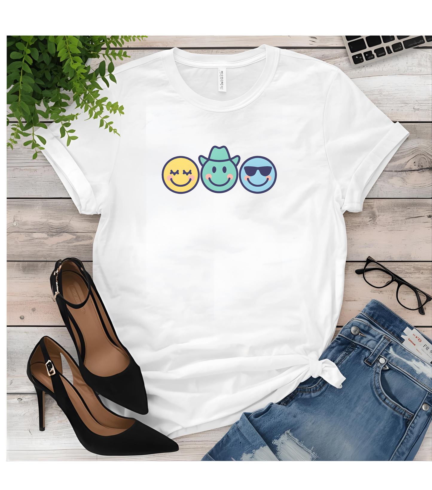 Happy Vibes Emoji T-Shirt